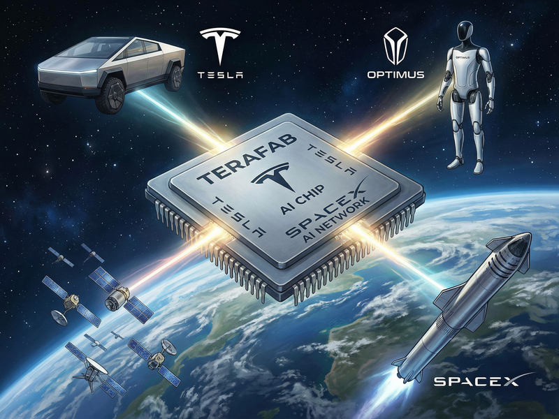 Tesla и SpaceX строят Terafab: ИИ-чипы Маска на 1 тераватт мощности