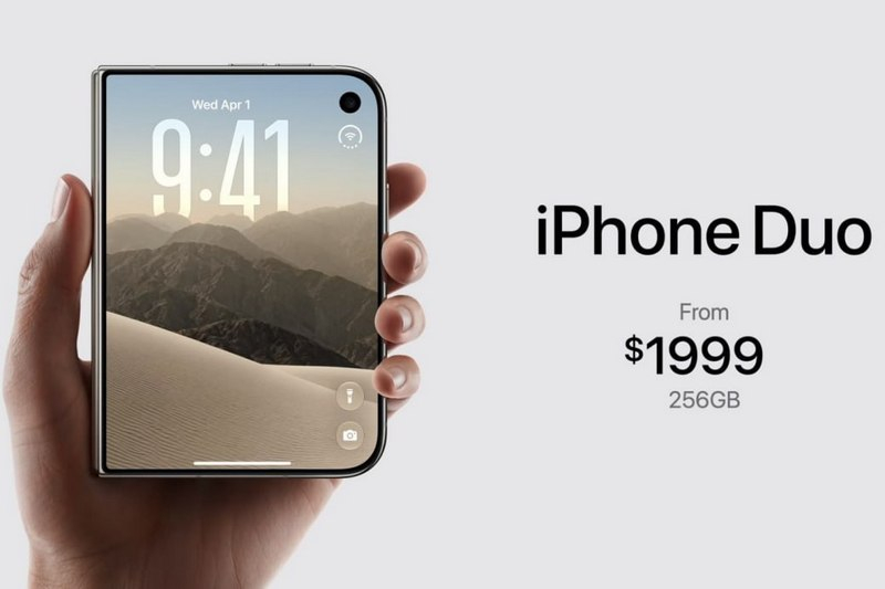 Эпоха гибких экранов Apple: представлен iPhone Duo